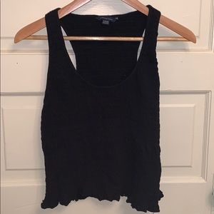 American Eagle Ruffle Crop Tank Top